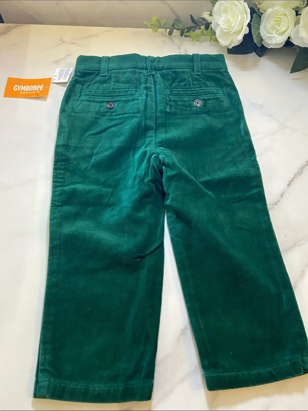 Gymboree Emerald Green Corduroy Pants Size 18-24 Months